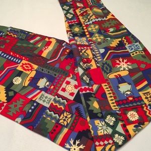 Lularoe Leggings TC Christmas abstract multi